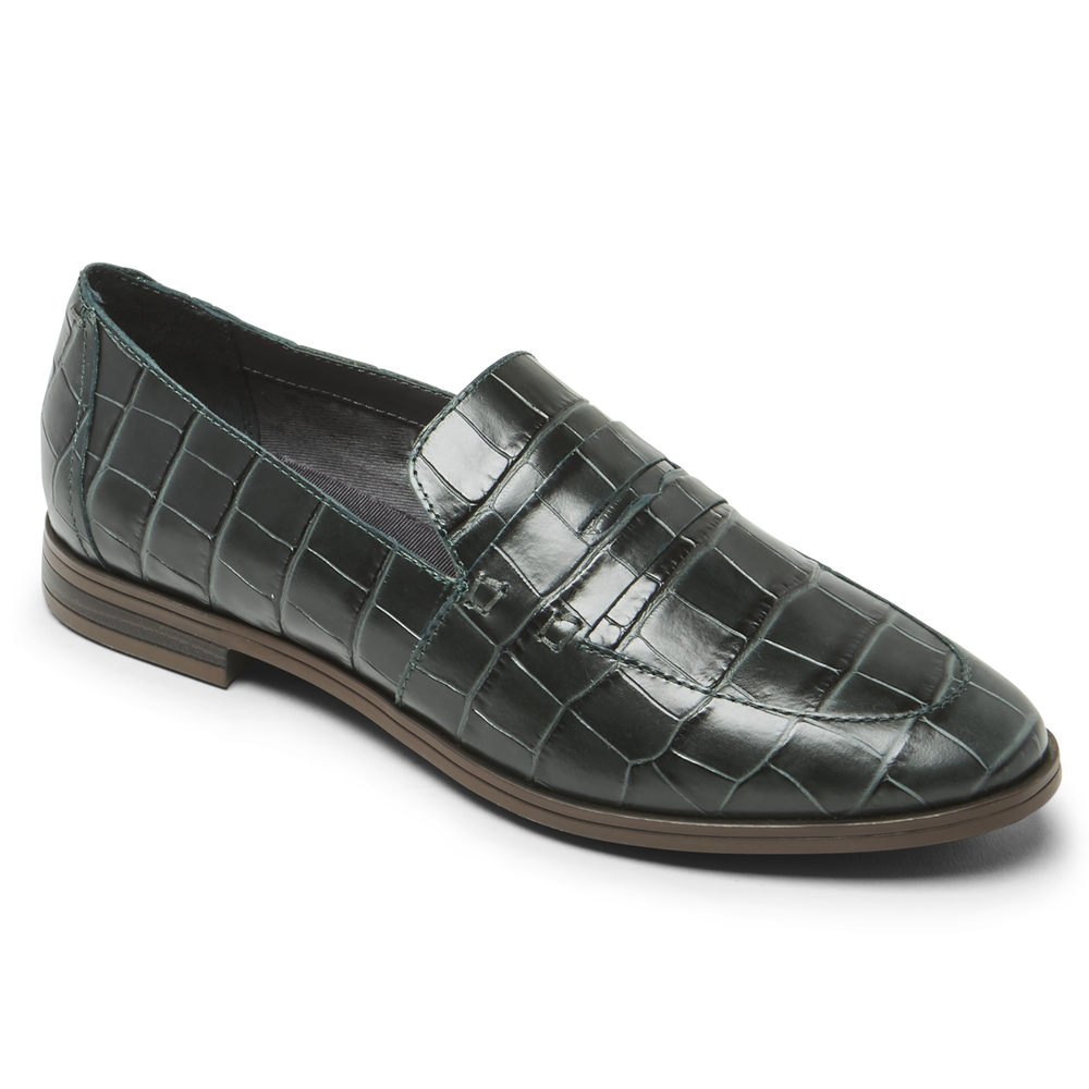 Rockport Loafers Dame Grønn - Perpetua Penny - IFJK14792